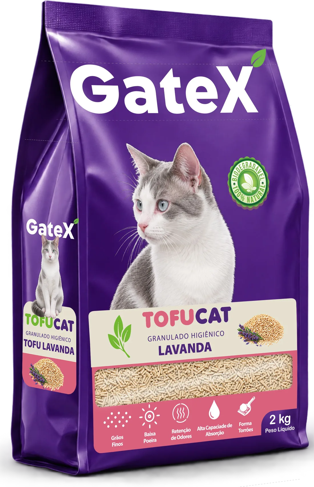 Embalagem Gatex TofuCat Lavanda